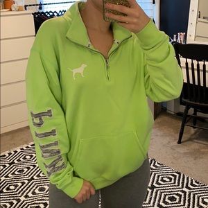 Victoria Secret Pink pull over half zip jacket